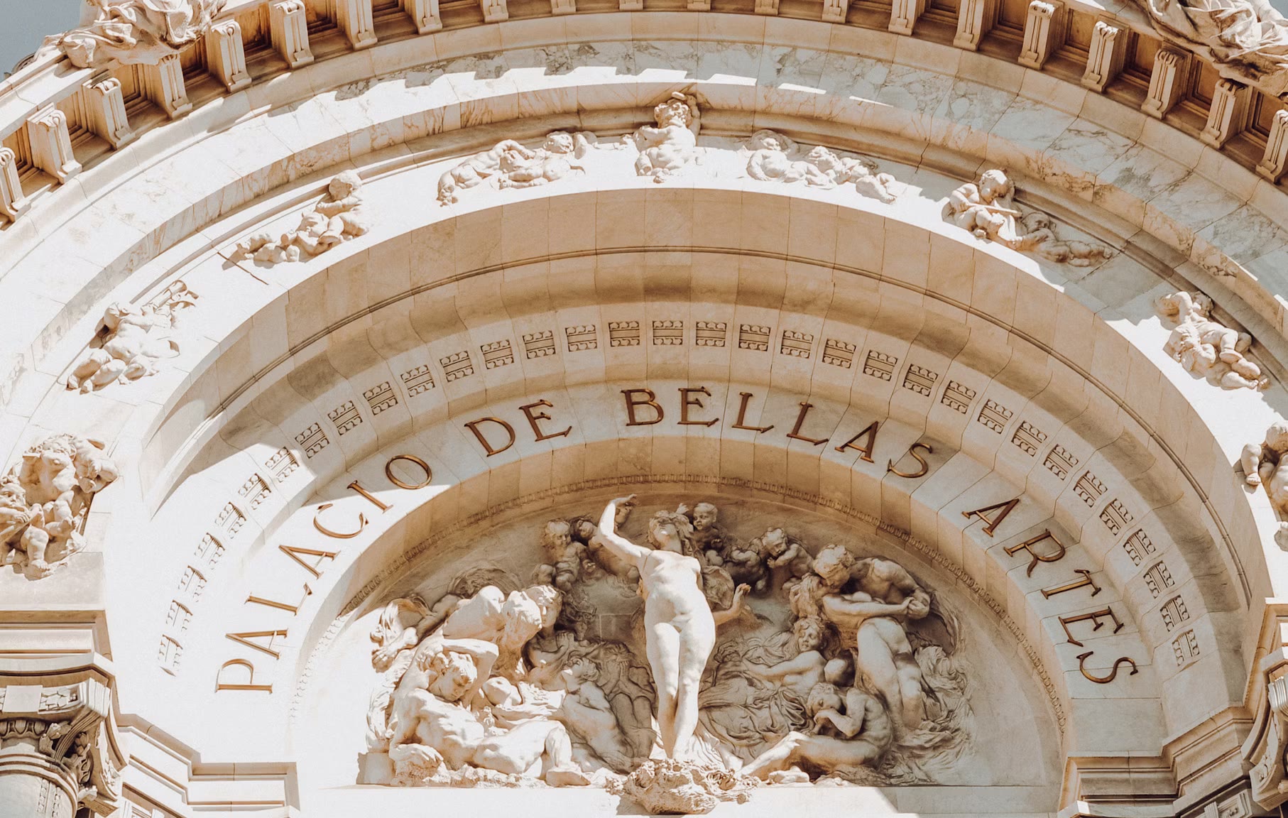 Detalle del mármol del Palacio de Bellas Artes, Ciudad de México